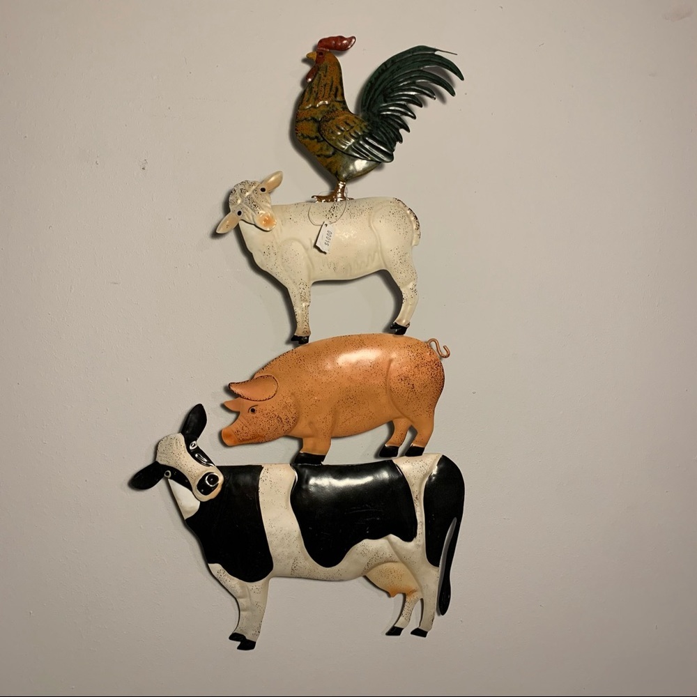 Farm Animal Metal Sign